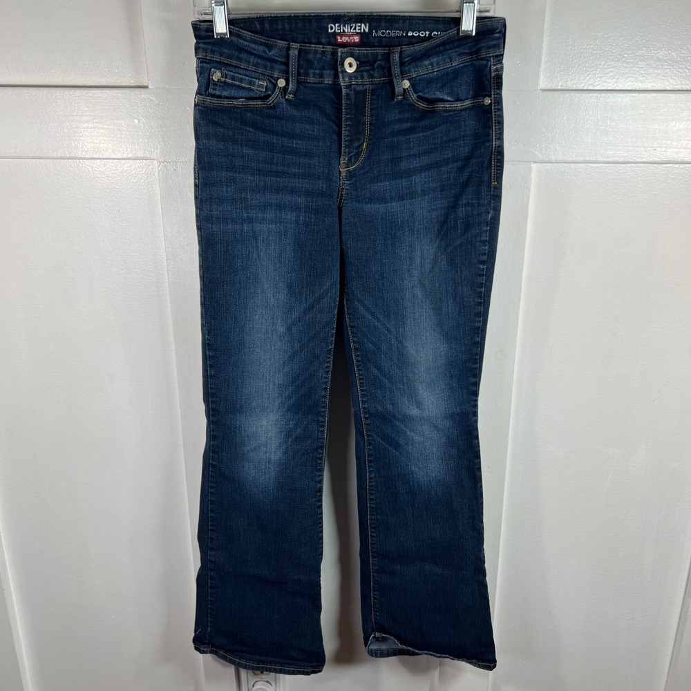 Denizen from Levis Modern Boot Cut Jeans Dark Wash Indigo Blue W28 L30 6S